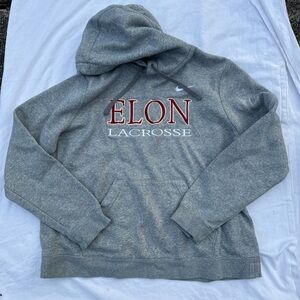 Nike Gray Men's Elon Lacrosse Hoodie